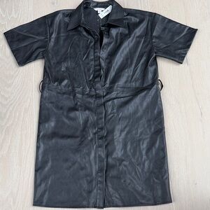 Joe Fresh Black Faux Leather Jacket